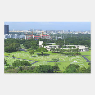 Manila American Cemetery and Memorial i Rectangular Sticker