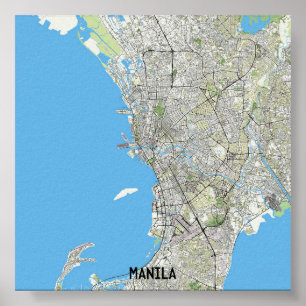 Manila map poster