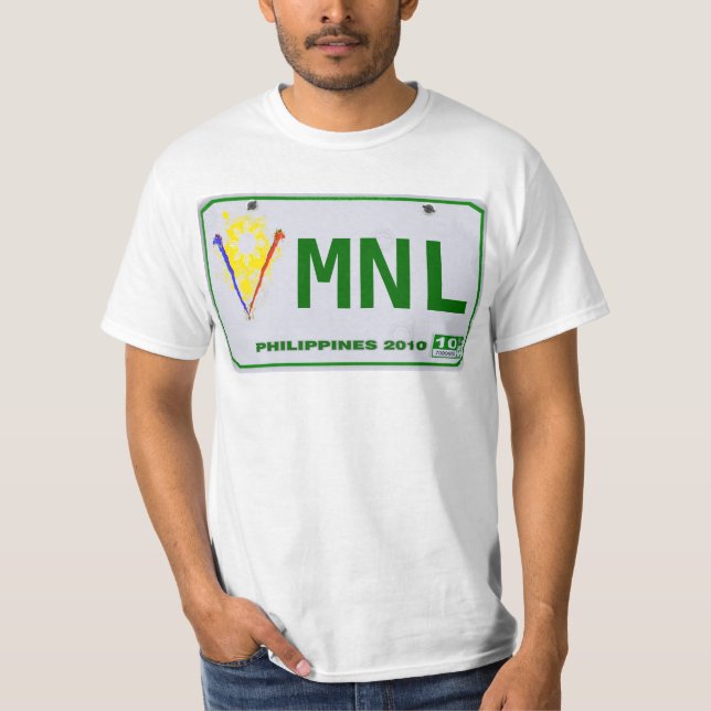 Manila(MNL) Philippine License Plate T-Shirt (Front)