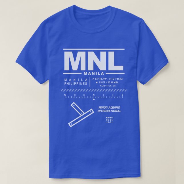 Manila Ninoy Aquino Int'l Airport MNL Tee Shirt (Design Front)