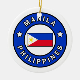 Manila Philippines Ceramic Ornament