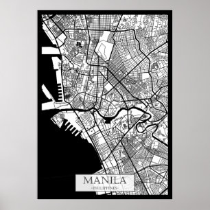Manila Philippines City Map Poster