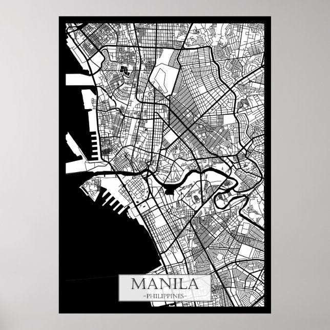 Manila Philippines City Map Poster (Front)