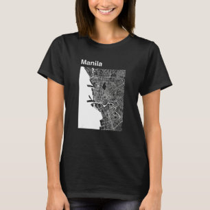 Manila Philippines Classic City Map Graphic T-Shirt