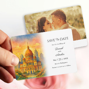 Manila Philippines Destination Save the Date Card