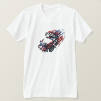 Manila Philippines Jeepney Souvenir Travel Graphic T-Shirt