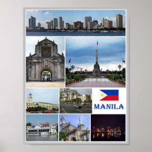 Manila - Philippines - Mosaic - Poster