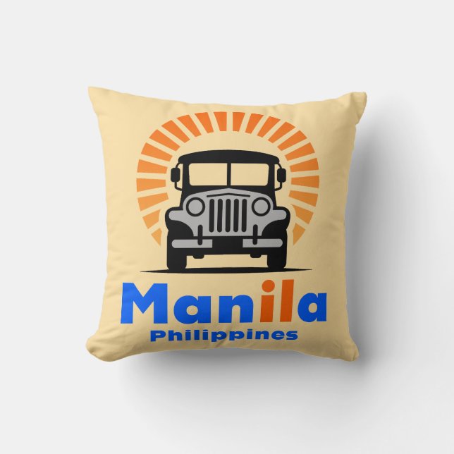 Manila Philippines Southeast Asia Cushion (Front)