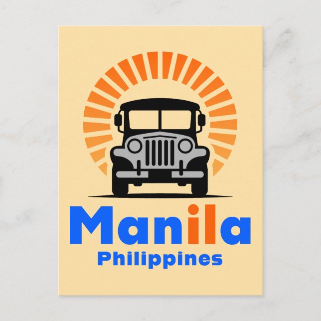 Manila Philippines Southeast Asia Postcard (Front)
