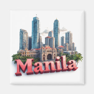 Manila Philippines Travel Gift For Visitors 🗺️ Magnet