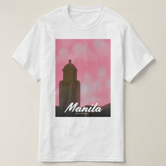 Manila Philippines travel poster. T-Shirt (Design Front)