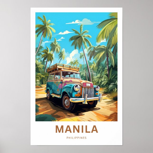 Manila Philippines Travel Print (Front)
