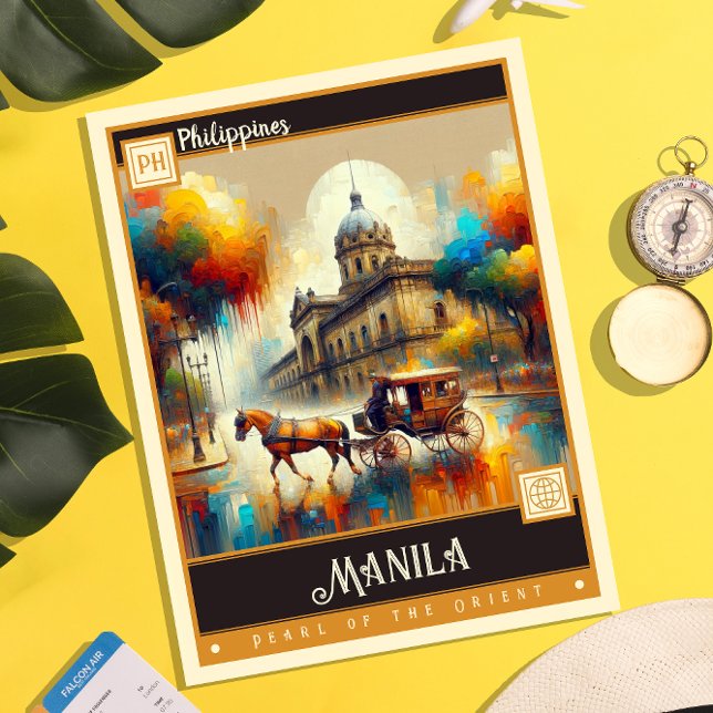 Manila, Philippines | Vintage Painting Postcard (Creator Uploaded)