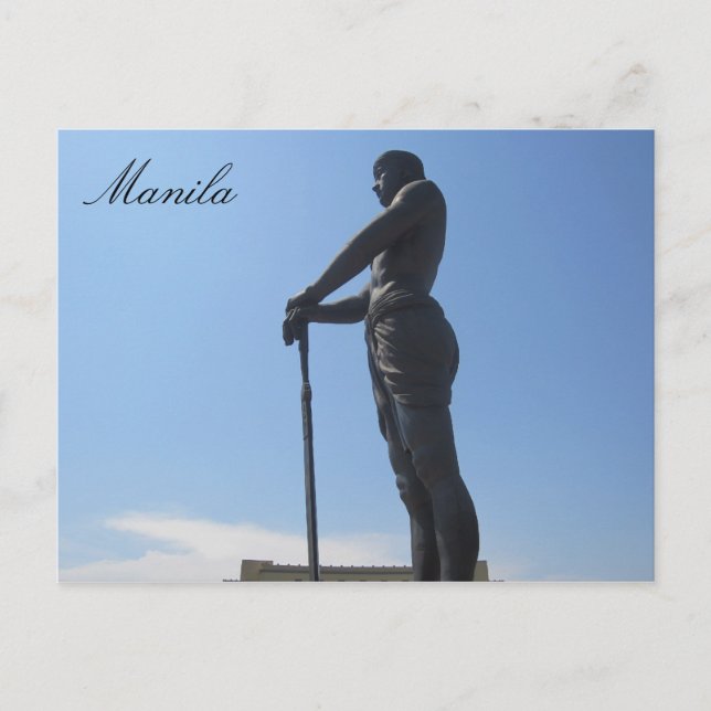 manila statue profile postcard (Front)