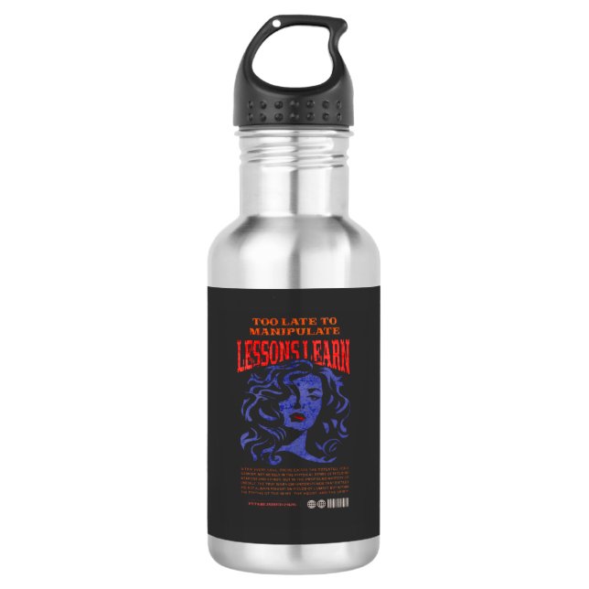 MANIPULATE LESSONS LEARN DESIGN WATER BOTTLE  (Front)