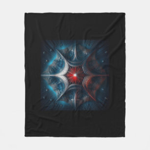 Manipulated Mandelbrot with Starburst Center Fleece Blanket