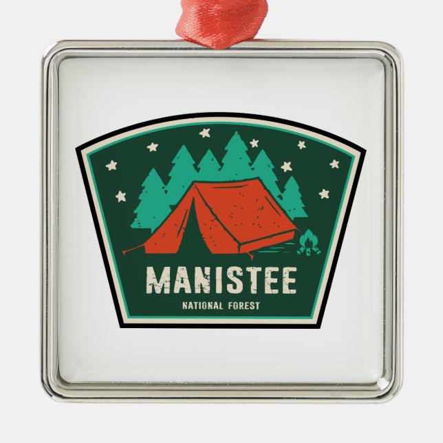 Manistee National Forest Camping Metal Ornament (Front)