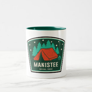 Manistee National Forest Camping Two-Tone Coffee Mug