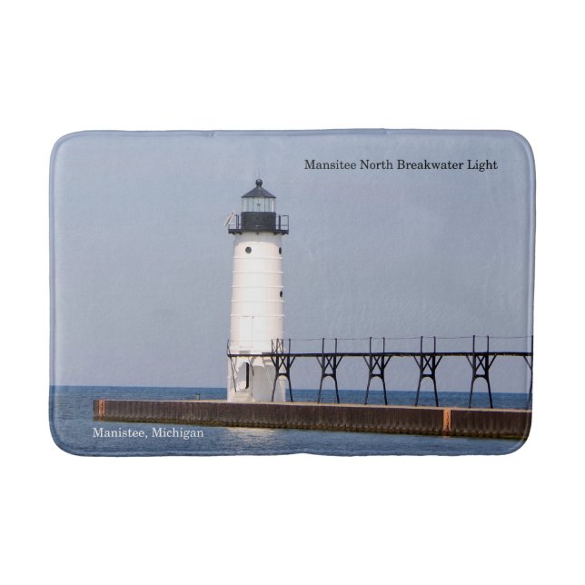 Manistee North Pierhead Light bathmat (Front)