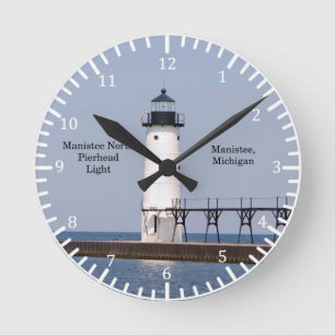 Manistee North Pierhead Light clock