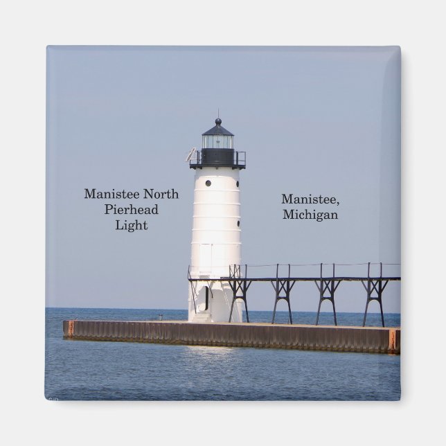 Manistee North Pierhead Light magnet (Front)