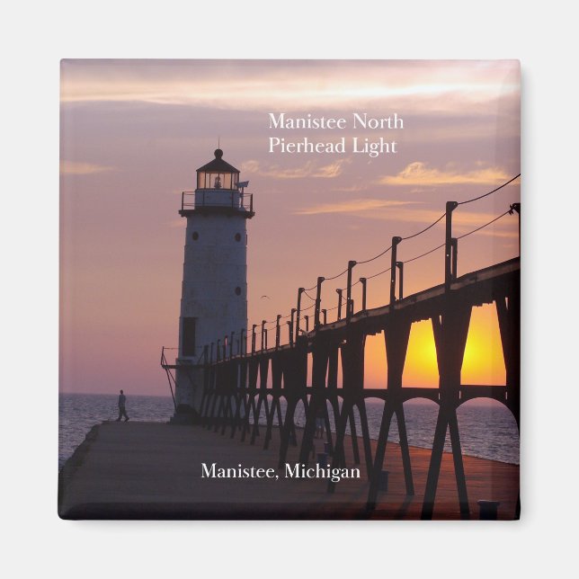 Manistee North Pierhead Light magnet (Front)