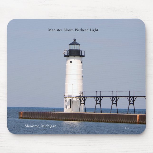 Manistee North Pierhead Light mousepad (Front)