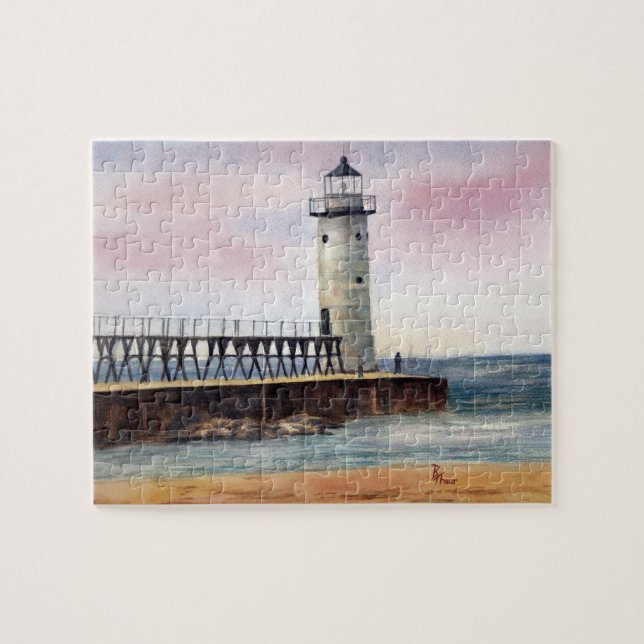 Manistee North Pierhead Lighthouse Puzzle (Horizontal)