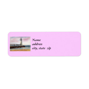 Manistee North Pierhead Lighthouse Return Address Label