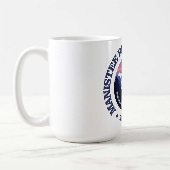 Manistee River Loop Trail (rd2) Coffee Mug (Left)