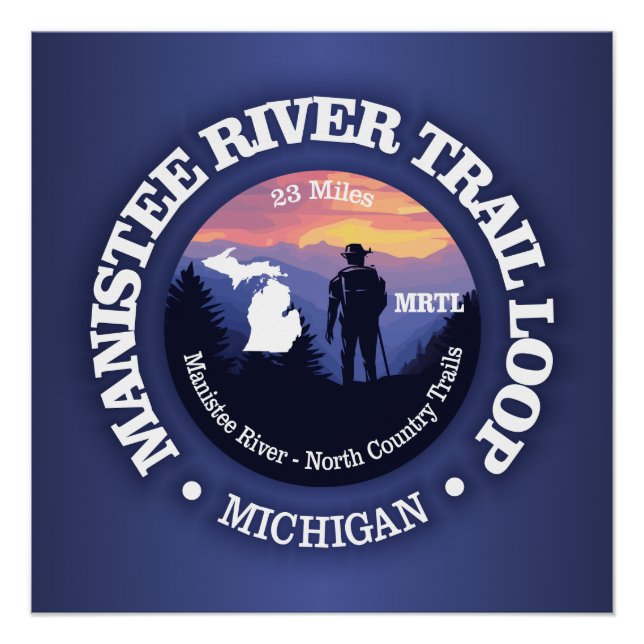 Manistee River Loop Trail (rd2) Poster (Front)
