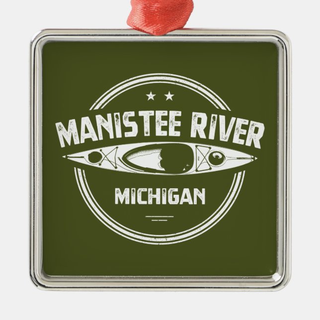 Manistee River, Michigan Metal Ornament (Front)