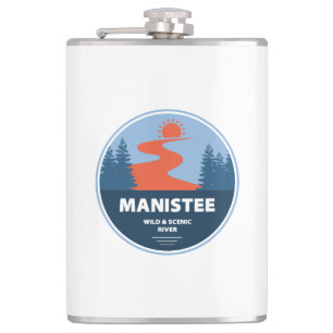 Manistee Wild And Scenic River Hip Flask