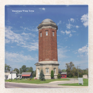 Manistique Water Tower glass coaster
