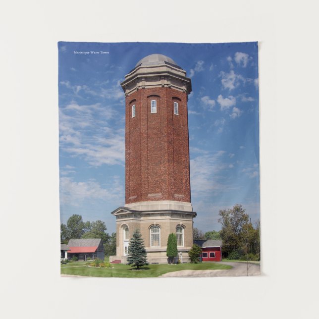 Manistique Water Tower tapestry (Front)