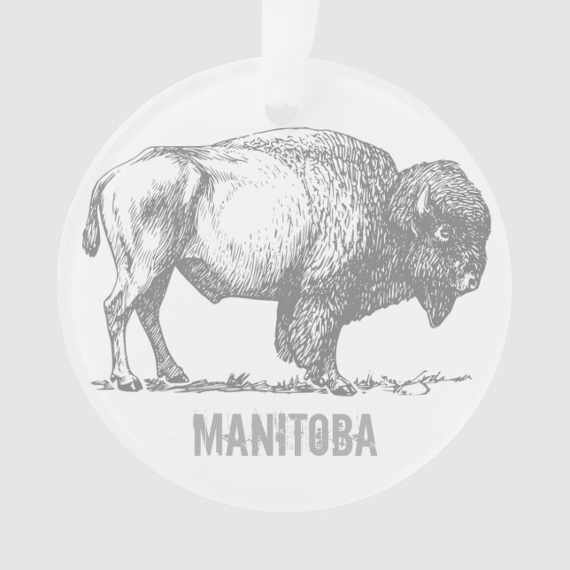 Manitoba Bison Ornament (Front)