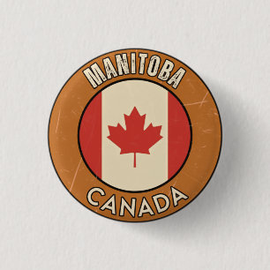 Manitoba Canada 3 Cm Round Badge