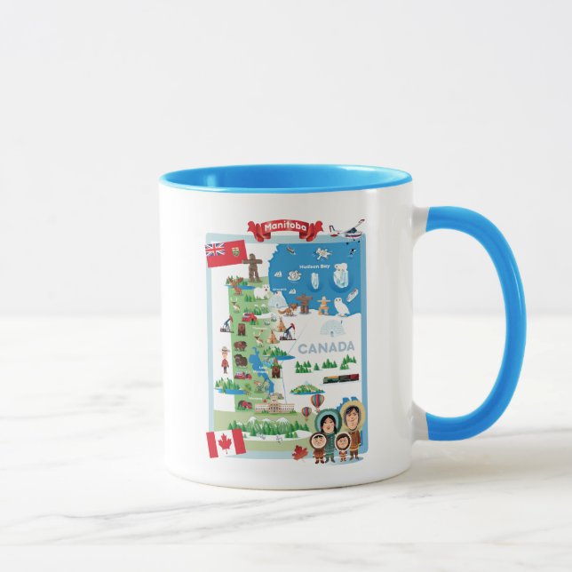 Manitoba Canada Cartoon Poster Mug (Right)