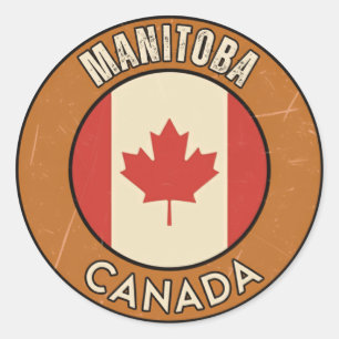 Manitoba Canada Classic Round Sticker