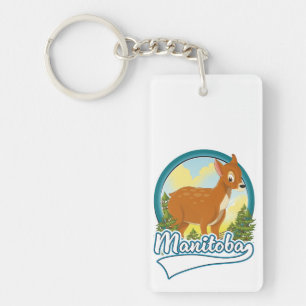 Manitoba Canada travel logo Key Ring