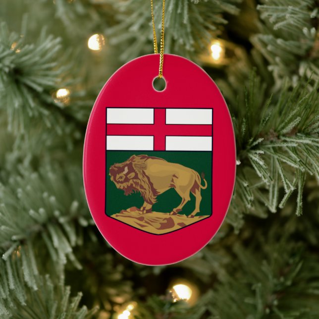 Manitoba coat of arms - CANADA Ceramic Ornament (Tree)