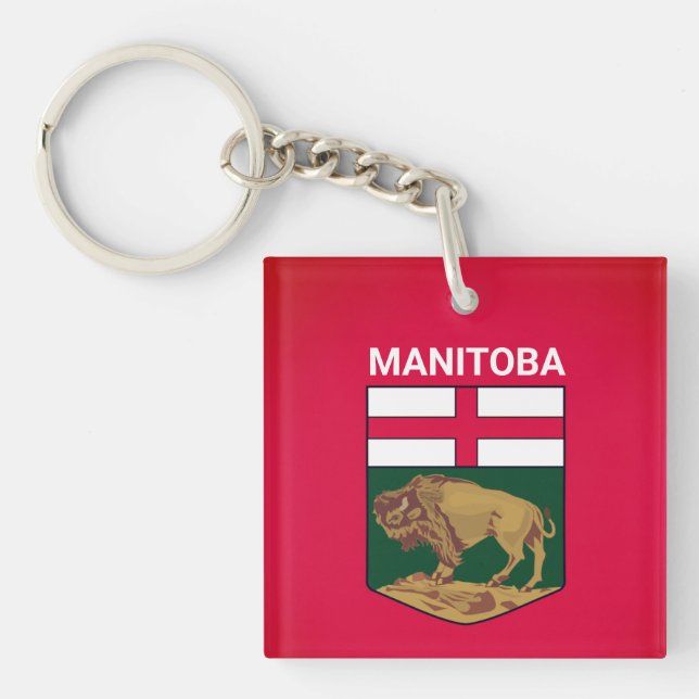 Manitoba coat of arms - CANADA Key Ring (Front)