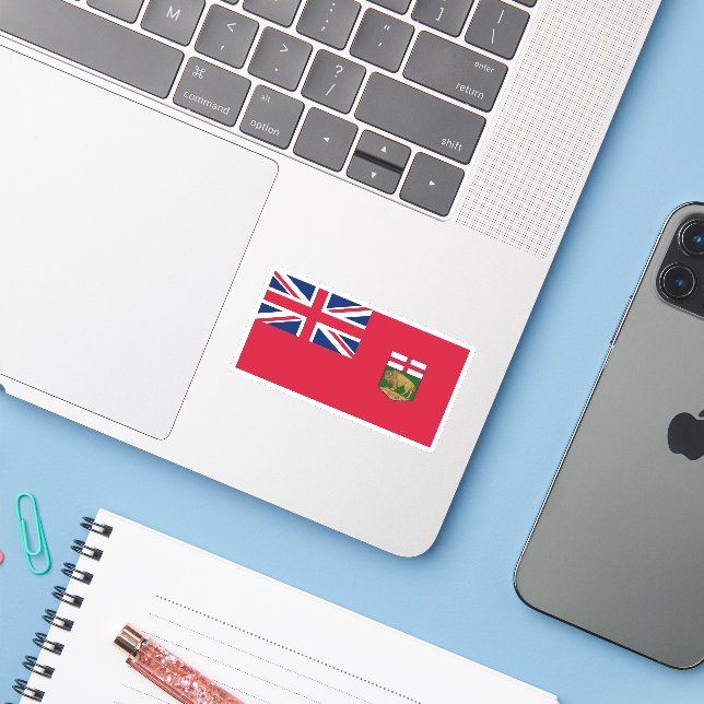 Manitoba Flag Graphic (Laptop w/ iPhone)