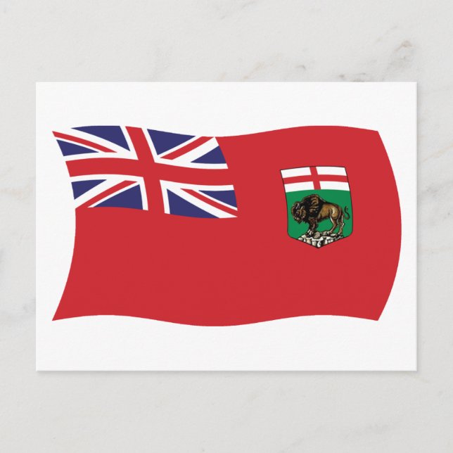 Manitoba Flag Postcard (Front)