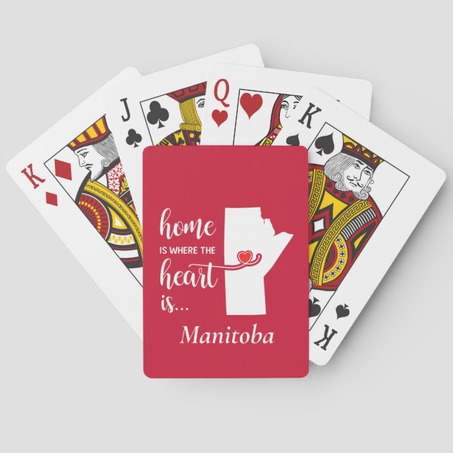Manitoba home is where the heart is.. playing cards (Back)