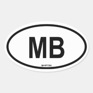 Manitoba "MB" Oval Sticker