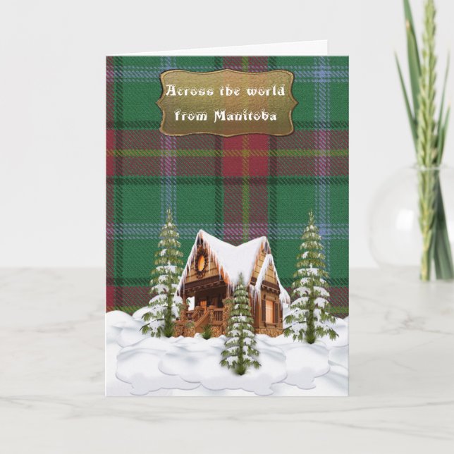 Manitoba Original Provincial Tartan Holiday Card (Front)