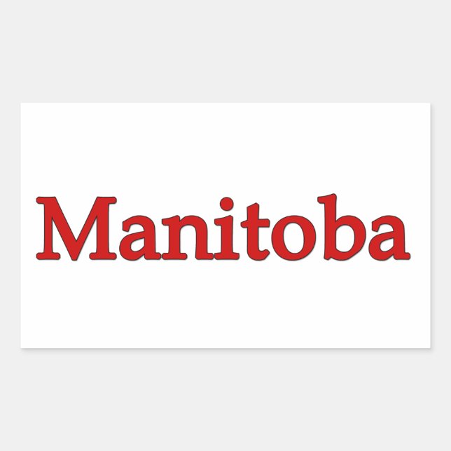 Manitoba Rectangular Sticker (Front)