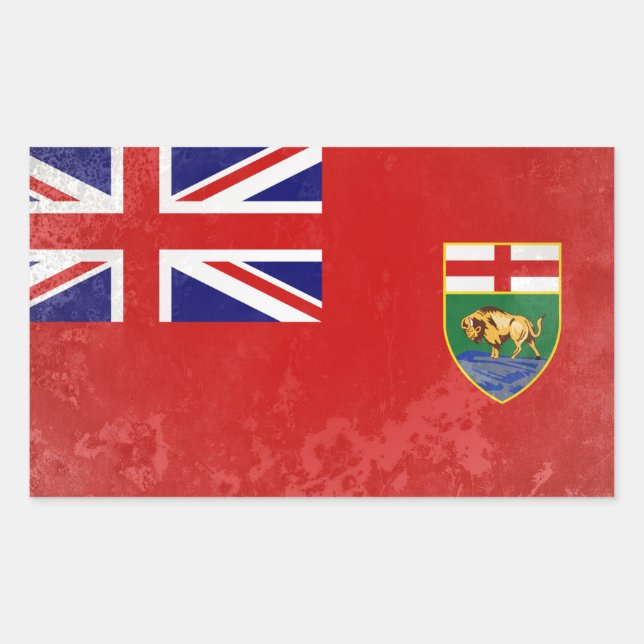 Manitoba Rectangular Sticker (Front)