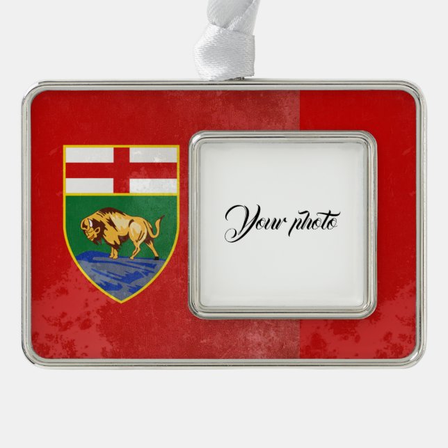 Manitoba Silver Plated Framed Ornament (Front)